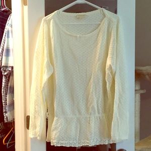 Off-white lightweight unlined sweater 3X